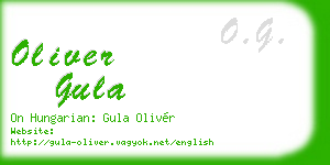oliver gula business card